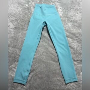 Lululemon Wunder Train High-Rise Crop Womens 0 Blue Yoga Gym